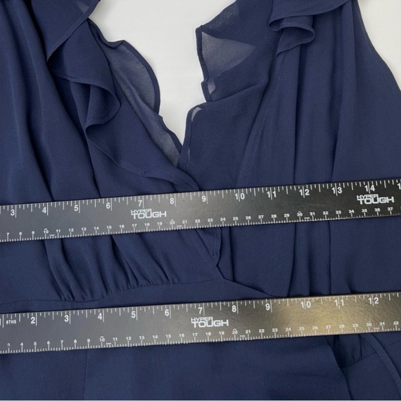 Reformation Peppermint Navy Wrap Maxi Dress NWOT - Picture 5 of 8